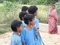 Curious Indian school children