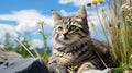 Tabby Cat In Norwegian Nature: Whistlerian Beauty With Spectacular Backdrops