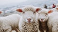 Curious Lambs Looking at the Camera Royalty Free Stock Photo