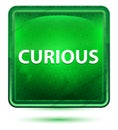 Curious Neon Light Green Square Button