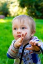 Curious One Year Old Boy Royalty Free Stock Photo