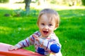 Curious One Year Old Boy Royalty Free Stock Photo