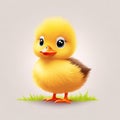 A curious and quirky duckling with its fluffy feathers and adorable waddle can bring a lighthearted Royalty Free Stock Photo