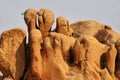 Curious rock formations in Spitzkoppe Royalty Free Stock Photo