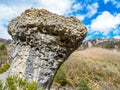 Curious rock promontory in the course of Tarn river, France