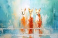 Curious spirit foxes, able to traverse between the spirit and physical realms - Generative AI