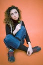 Curious Teen With A Lollipop Royalty Free Stock Photo