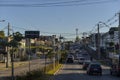 Panoramic street view, skyline in a mornig day