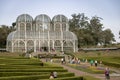 People visiting the greenhouse of Curitiba Botanical Garden - Curitiba, Parana, Brazil Royalty Free Stock Photo