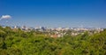 CURITIBA ,BRAZIL - MAY 12, 2016: nice panoramic view of the city, blue sky as background