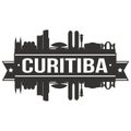 Curitiba Brazil South America Icon Vector Art Design Skyline Flat City Silhouette Editable Template Royalty Free Stock Photo