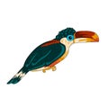 Curl-crested aracari icon Royalty Free Stock Photo