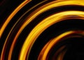 Curled bright explosion flash on black backgrounds Royalty Free Stock Photo