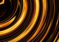 Curled bright explosion rays on black backgrounds Royalty Free Stock Photo