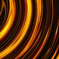 Curled bright explosion rays on black backgrounds Royalty Free Stock Photo