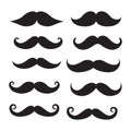 Curled Mustache Silhouette Vector Icon Design Royalty Free Stock Photo