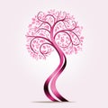 Curled Pink Charm White Isolation Royalty Free Stock Photo