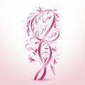 Curled Pink Charm White Isolation Royalty Free Stock Photo