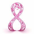 Curled Pink Charm White Isolation Royalty Free Stock Photo