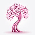 Curled Pink Charm White Isolation Royalty Free Stock Photo