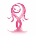 Curled Pink Charm White Isolation Royalty Free Stock Photo