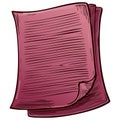 Curled Purple Paper Stack with Lines Illustration for Documents and Business Concepts Royalty Free Stock Photo