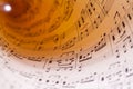 Curled Sheet Music Royalty Free Stock Photo