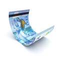 Curled Up Kazakh Tenge Royalty Free Stock Photo