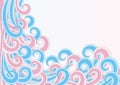 Curled waves or hair Frame border Royalty Free Stock Photo