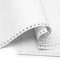 Curled white paper with perforated edges Royalty Free Stock Photo
