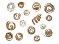 Curled woodshavings Royalty Free Stock Photo