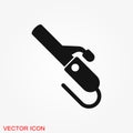 Curler vector icon. Beauty elements, make up, cosmetics in flat style icons Royalty Free Stock Photo
