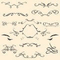 Curlicues vintage ornament vector illustration