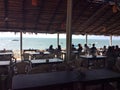 Curlies restaurant on Anjuna beach, North Goa, India.