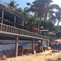 Curlies restaurant on Anjuna beach, North Goa, India.