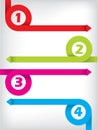 Curling color arrow infographic design