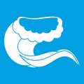 Curling and cracking wave icon white
