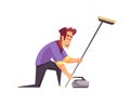 Curling Flat Illustration