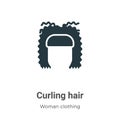 Curling hair vector icon on white background. Flat vector curling hair icon symbol sign from modern woman clothing collection for