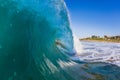 Curling Hollow Wave Water Royalty Free Stock Photo