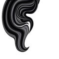 Curling plume of black girl hair