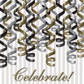 Bright Ribbon Celebration card Royalty Free Stock Photo