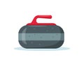 Curling Stone icon. Equipment for Winter ice Sport Royalty Free Stock Photo