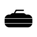 Curling stone vector icon