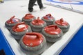 Curling stones Royalty Free Stock Photo
