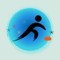 Curling - Winter games icon Royalty Free Stock Photo