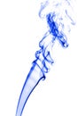 Curls of blue smoke on white background Royalty Free Stock Photo