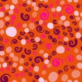 Curls pattern background. Vector illustration for your curly fashion design.