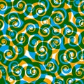 Curls seamless pattern, vector background Royalty Free Stock Photo