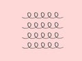 Curls texture. Black scribble on pink background. Modern illustration Royalty Free Stock Photo